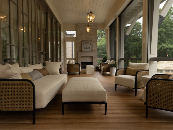 Southern Living Idea House, back porch featuring Zuri Premium Decking